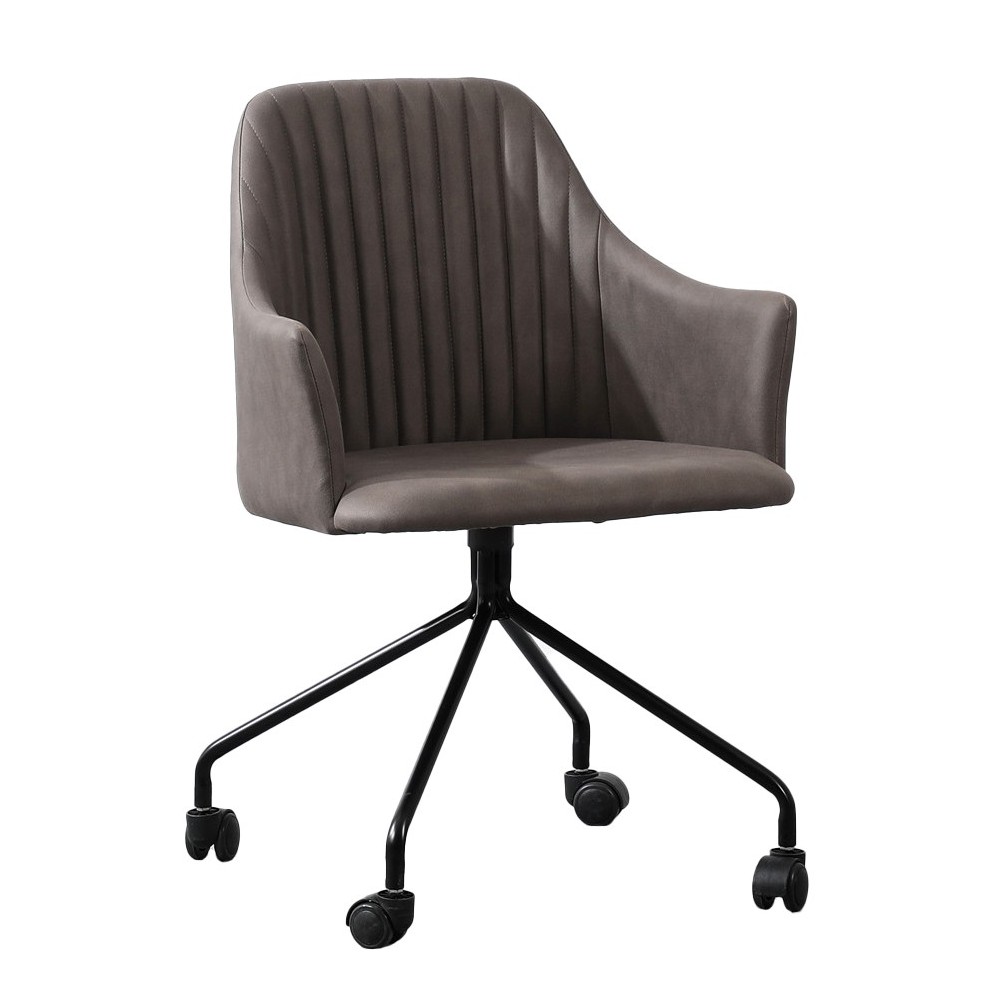 Sedia da ufficio imbottita in stile vintage