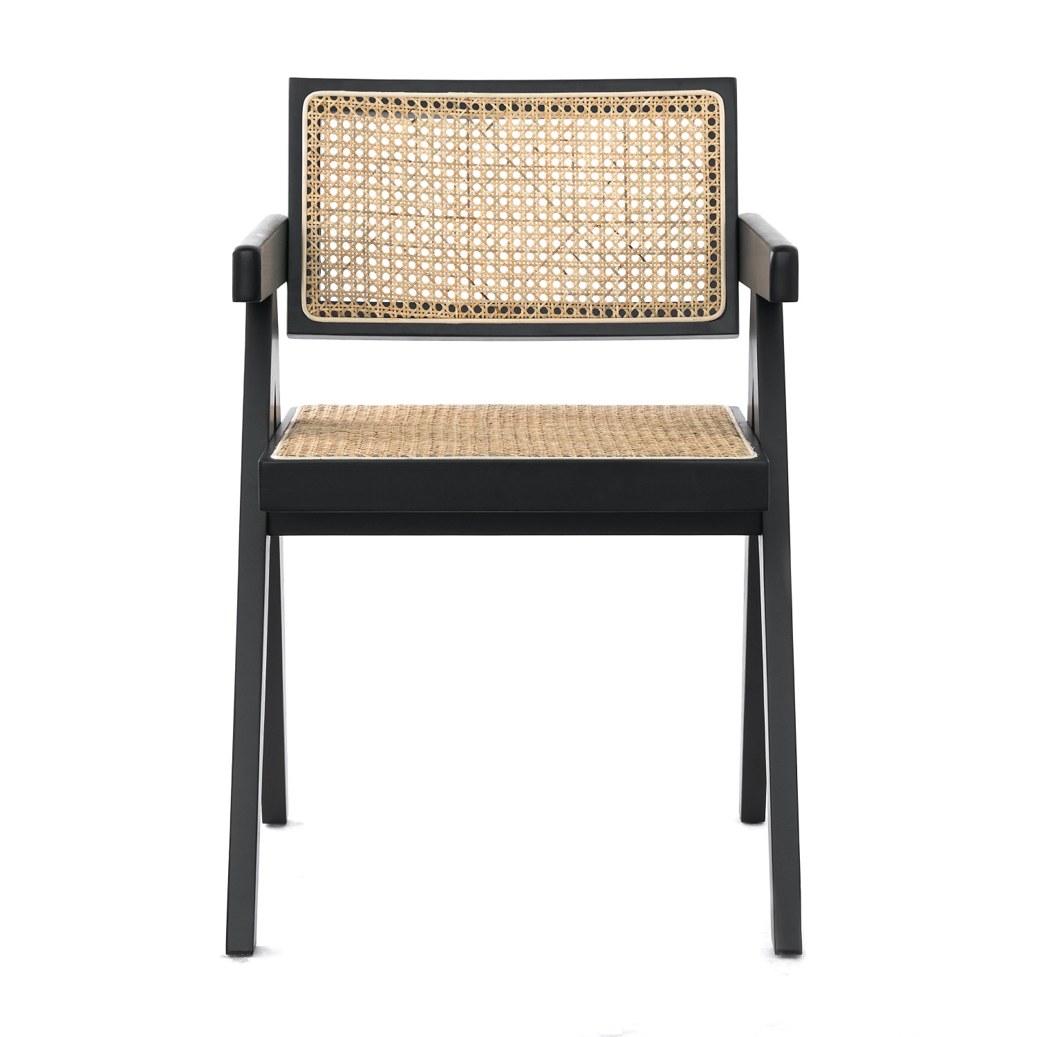 Replica Chandigarh chair with arms by designer Pierre Jeanneret 
