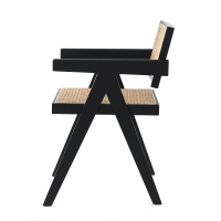 Replica Chandigarh stoel met armen door ontwerper Pierre Jeanneret 