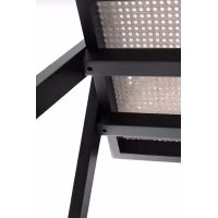 Replica della sedia Chandigarh con braccioli del designer Pierre Jeanneret 