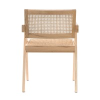 Replica della sedia Chandigarh con braccioli del designer Pierre Jeanneret 