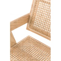 Replica della sedia Chandigarh con braccioli del designer Pierre Jeanneret 