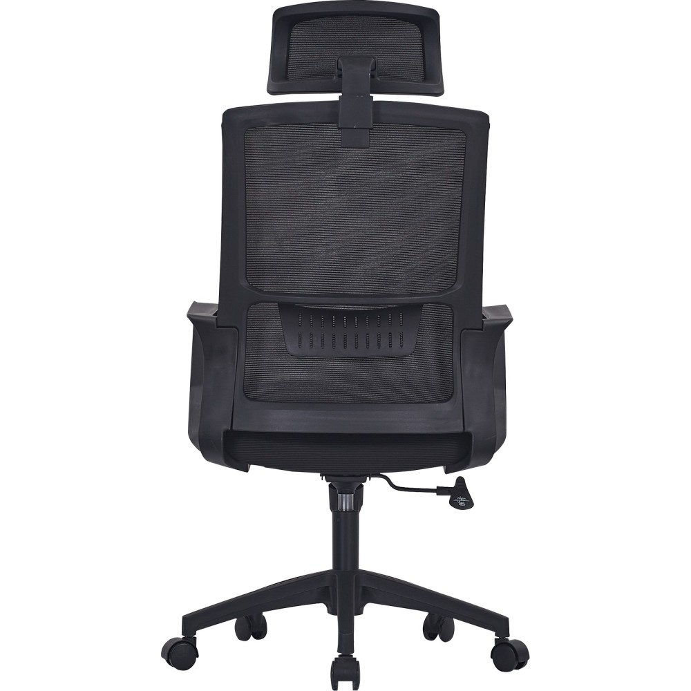 Sedia da ufficio con schienale alto in rete Black Edition in rete di fibra