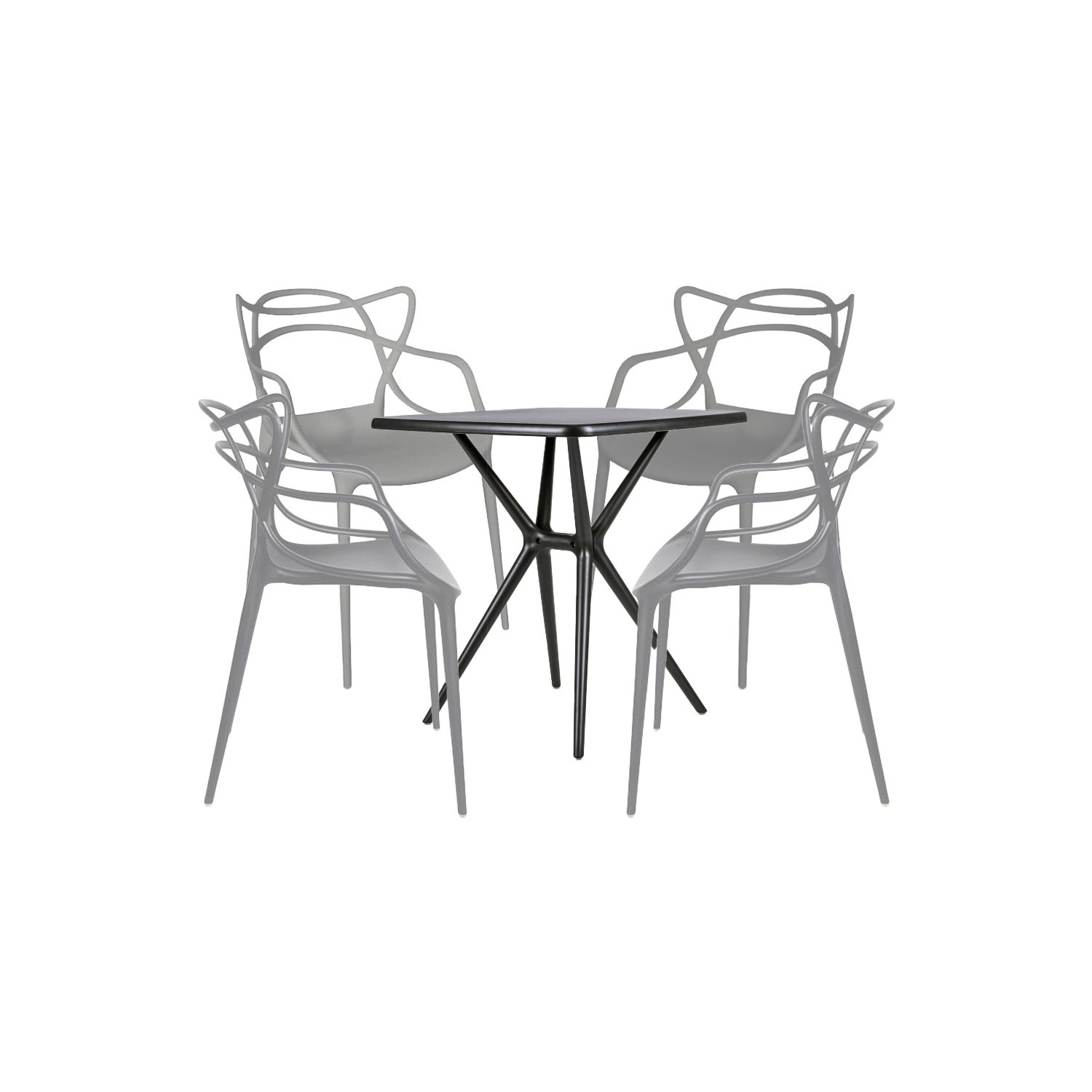 Chaise et table de jardin Moises