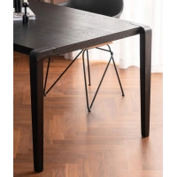 Inmod mesa de jantar retangular de madeira