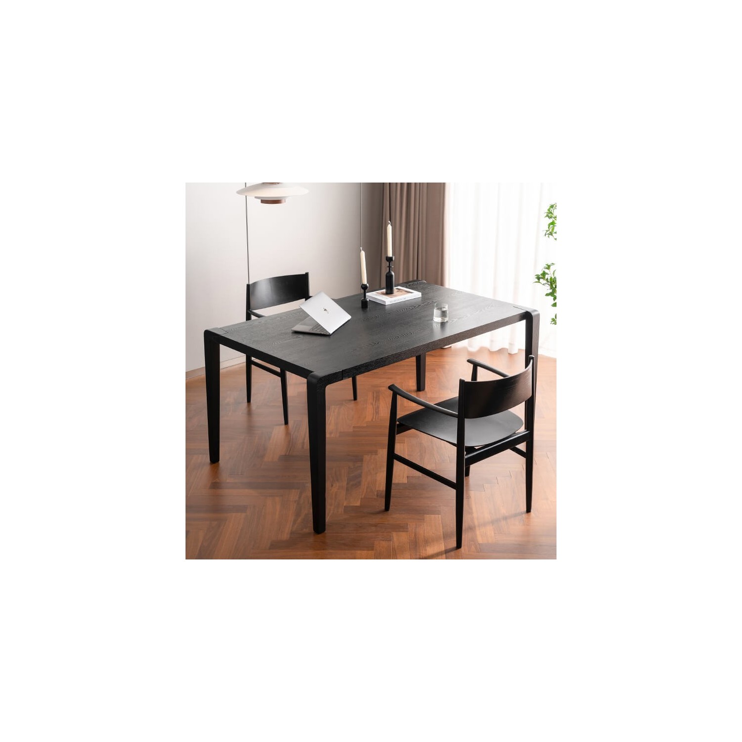 Inmod rechthoekige houten eettafel