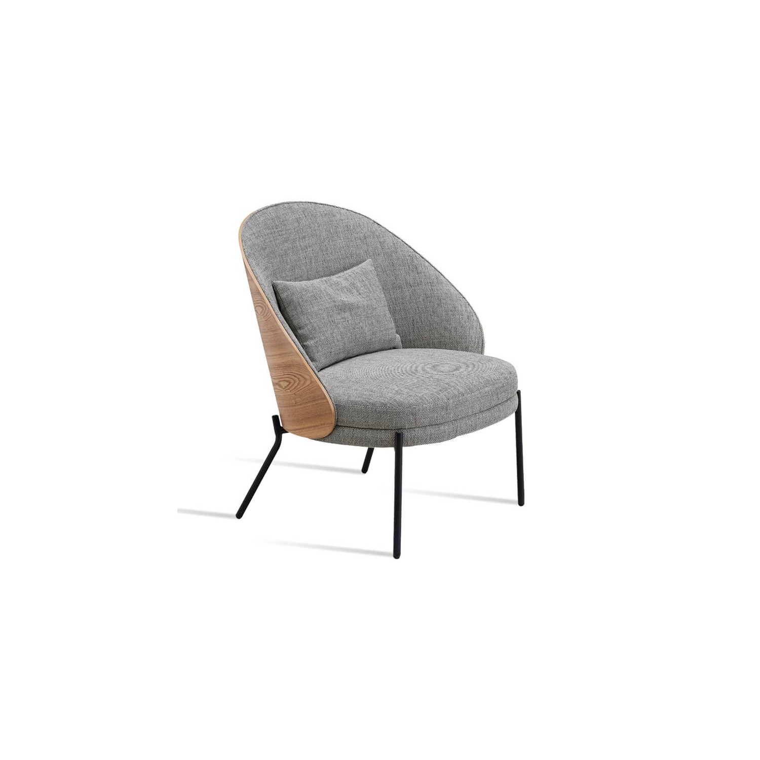 Nordic Earth armchair with cotton cushion
