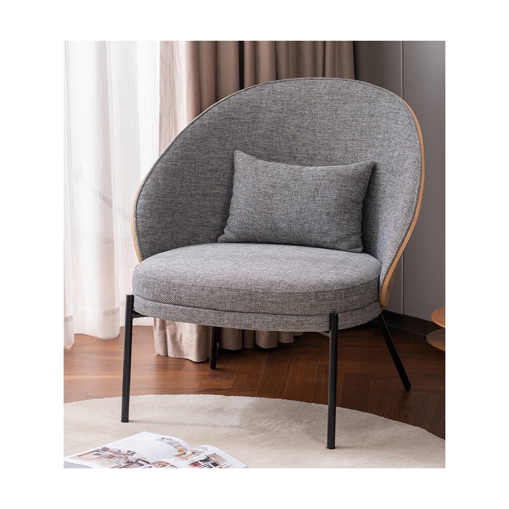 Poltrona Nordic Earth con cuscino in cotone