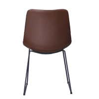 Chaise Industrielle "City" Rembourrée en Simili Cuir