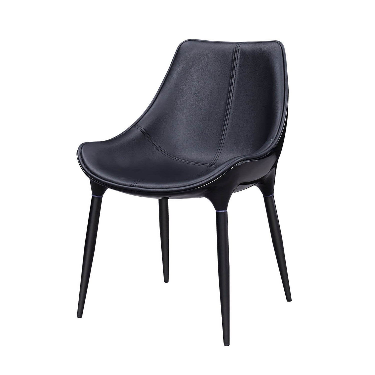 Cadeira Olaan estofada em couro sintético