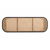 Panca Oldhouse vintage in rattan naturale
