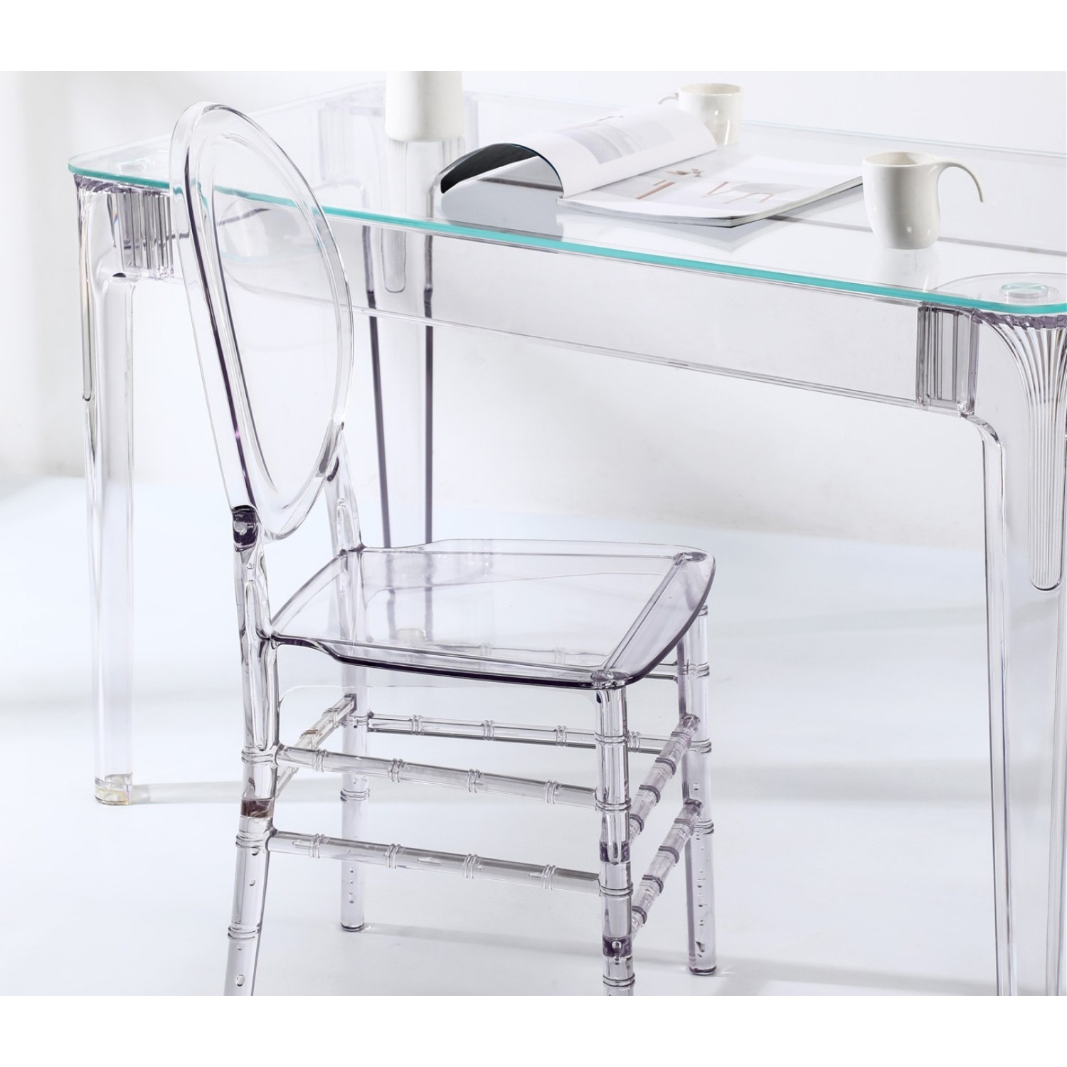 Vierkante Ghost-tafel van 80 cm