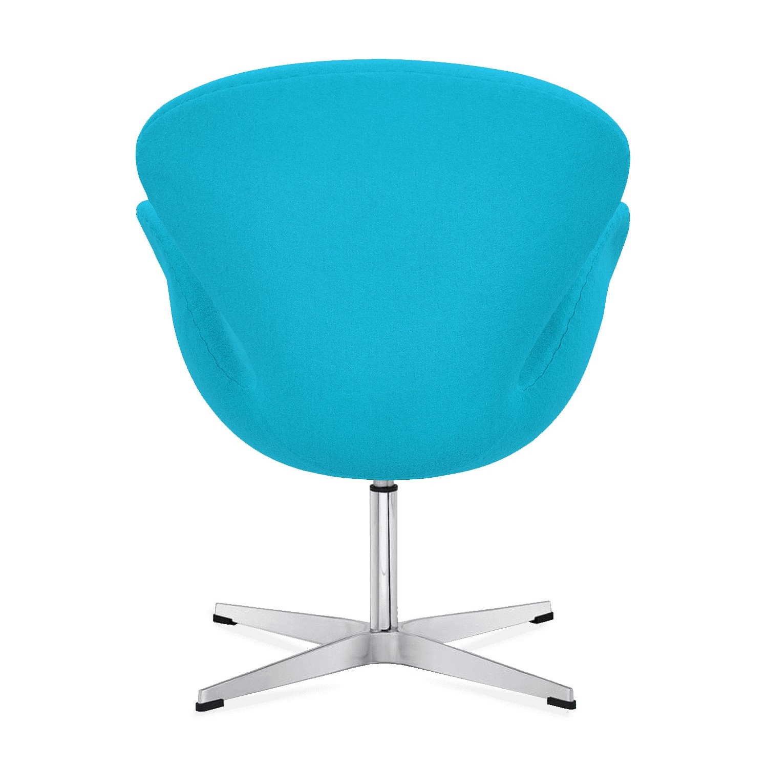 Replica della Swan Chair in cashmere di Arne Jacobsen