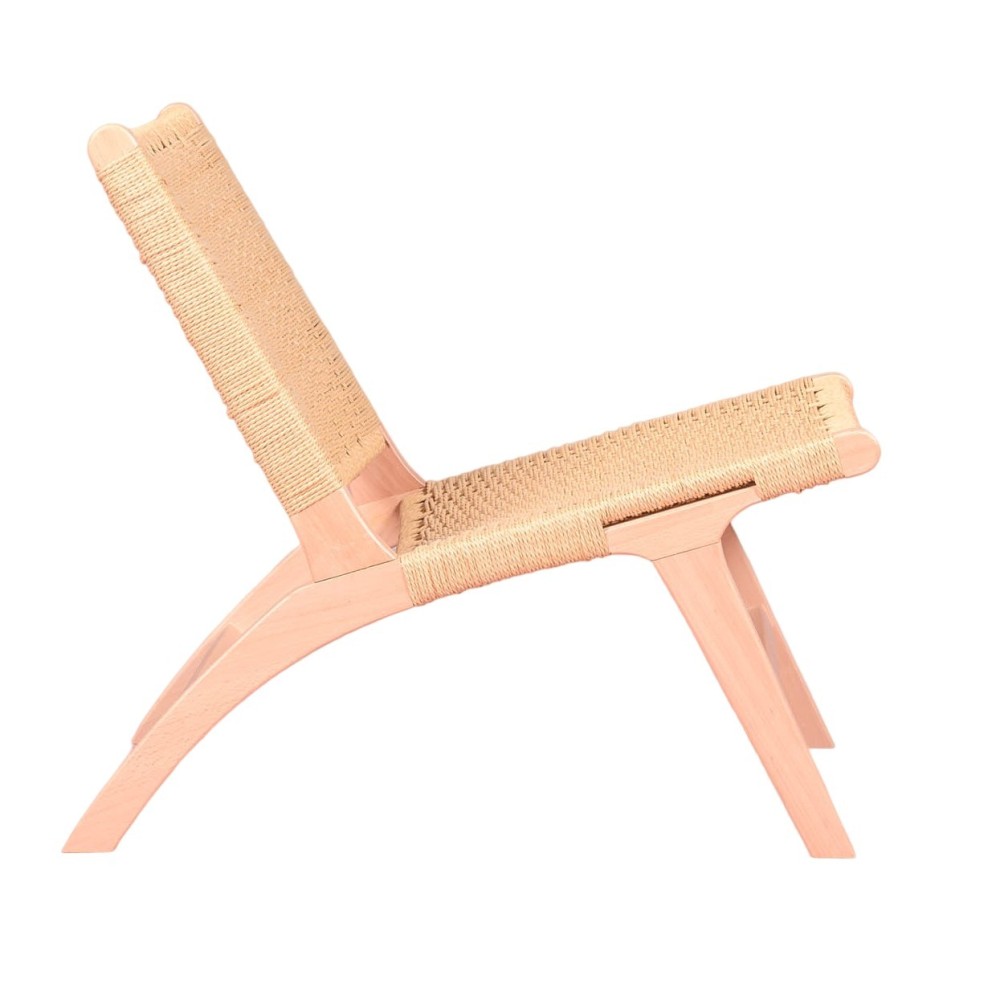 Poltroncina Nordic Forest in legno di faggio e corda naturale