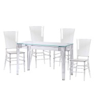 Pack Mesa Ghost 120cm E 4 Cadeiras Felipe Ghost