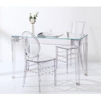 Pack Mesa Ghost 120cm Y 4 Sillas Felipe Ghost