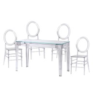 Pakkaa Ghost-pöytä 120 cm ja 4 Felipe Ghost -tuolia