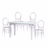 Pack Tavolo Ghost 120cm E 4 Sedie Felipe Ghost