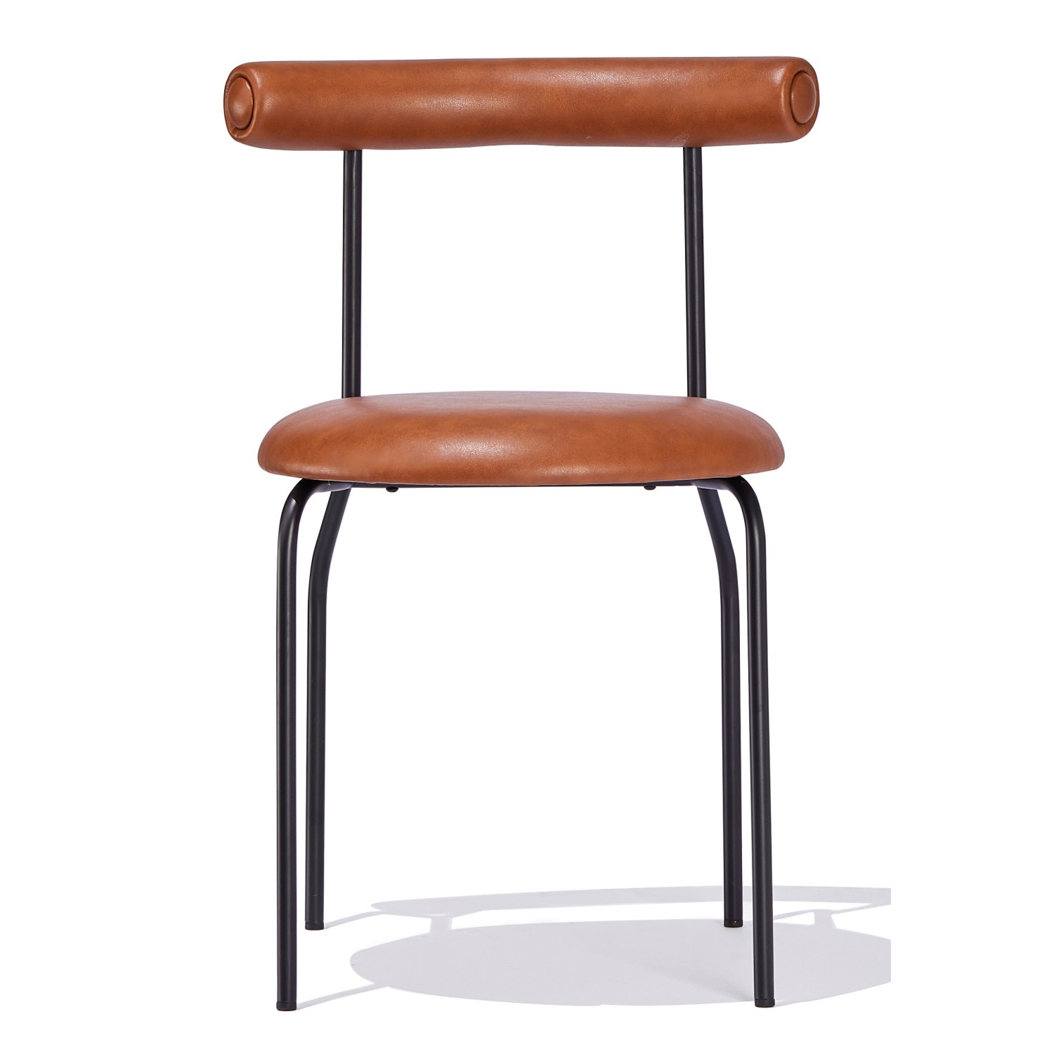 Industriestuhl Elbow gepolstert mit Kunstleder