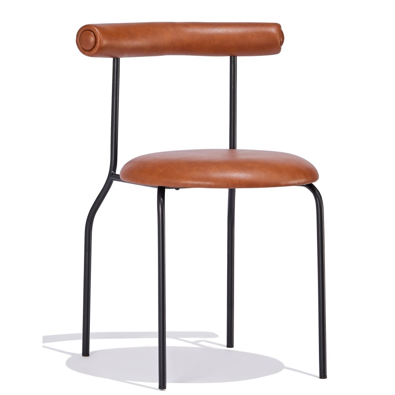 Industrial chair Elbow upholstered in leatherette