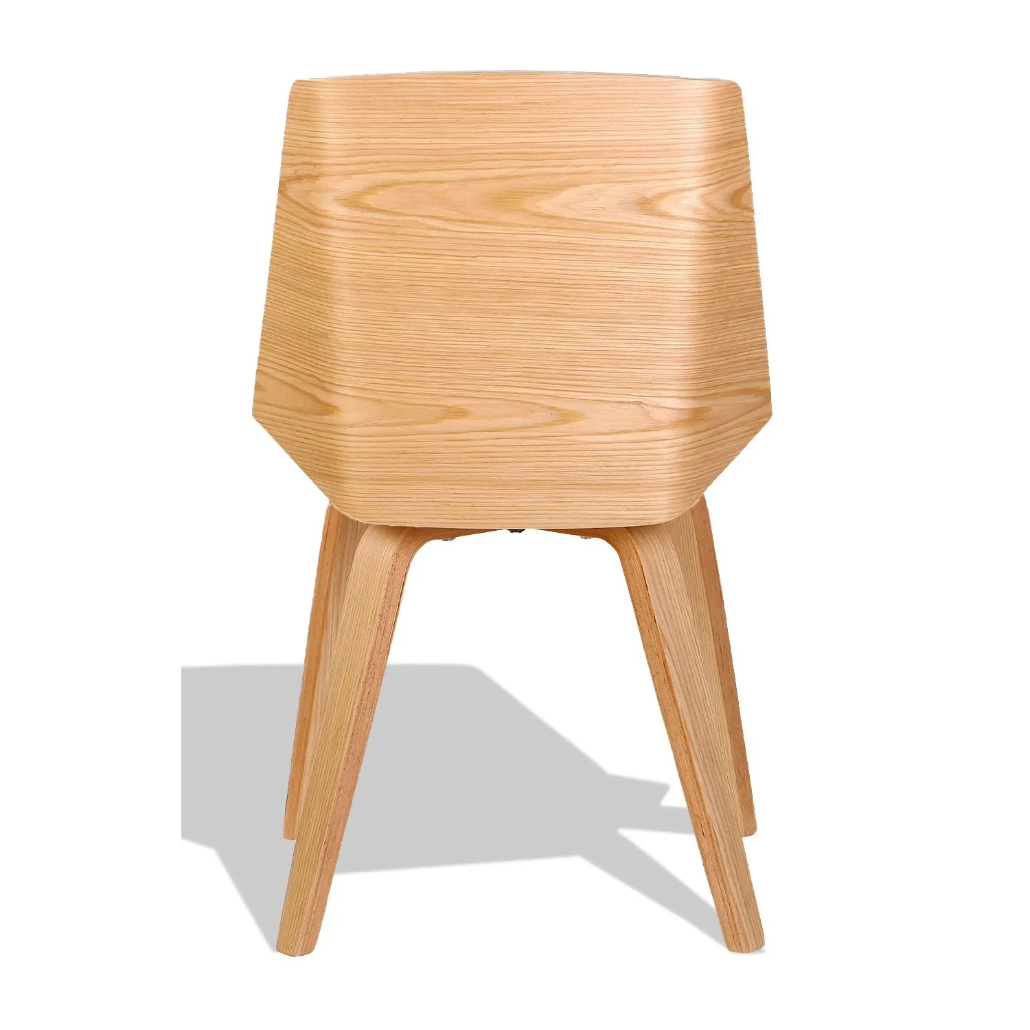 Sedia Nordic Plywood S con cuscino in similpelle e legno di acero