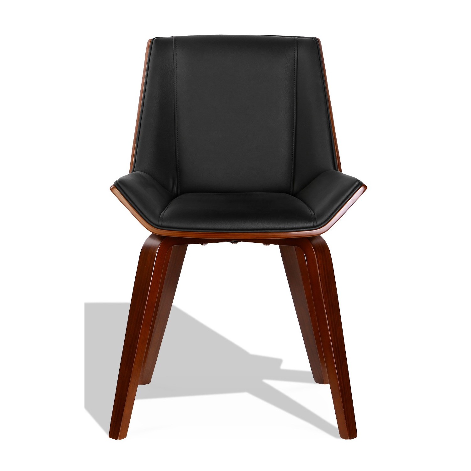 Nordic Plywood S chair with leatherette and walnut cushion