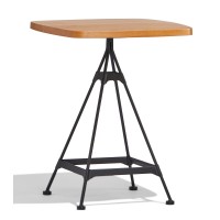 Table haute industrielle Amadeus en bois de hêtre