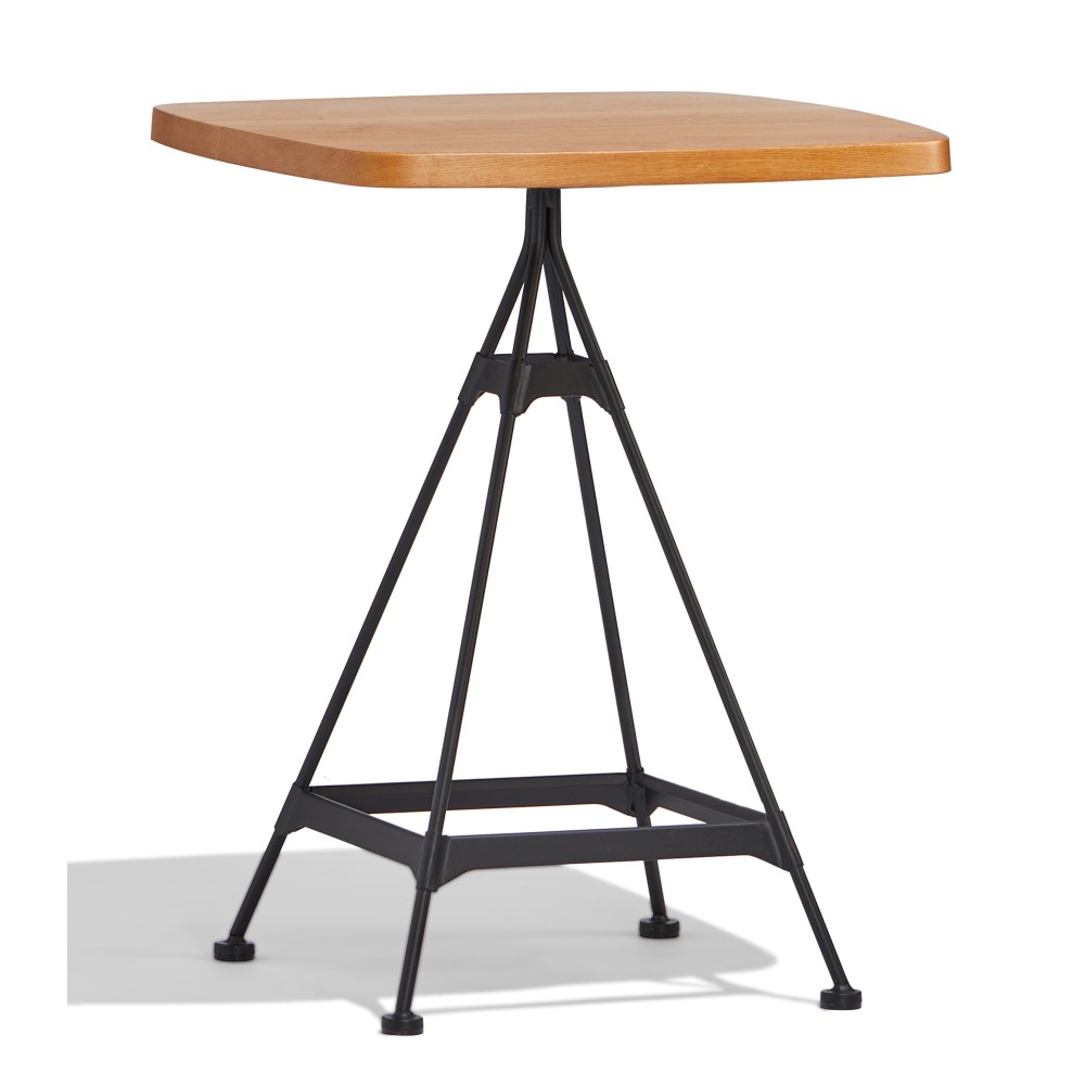 Tavolo alto industriale Amadeus in legno di faggio