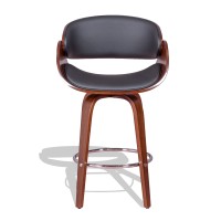 Sgabello Burrow con cuscino in similpelle