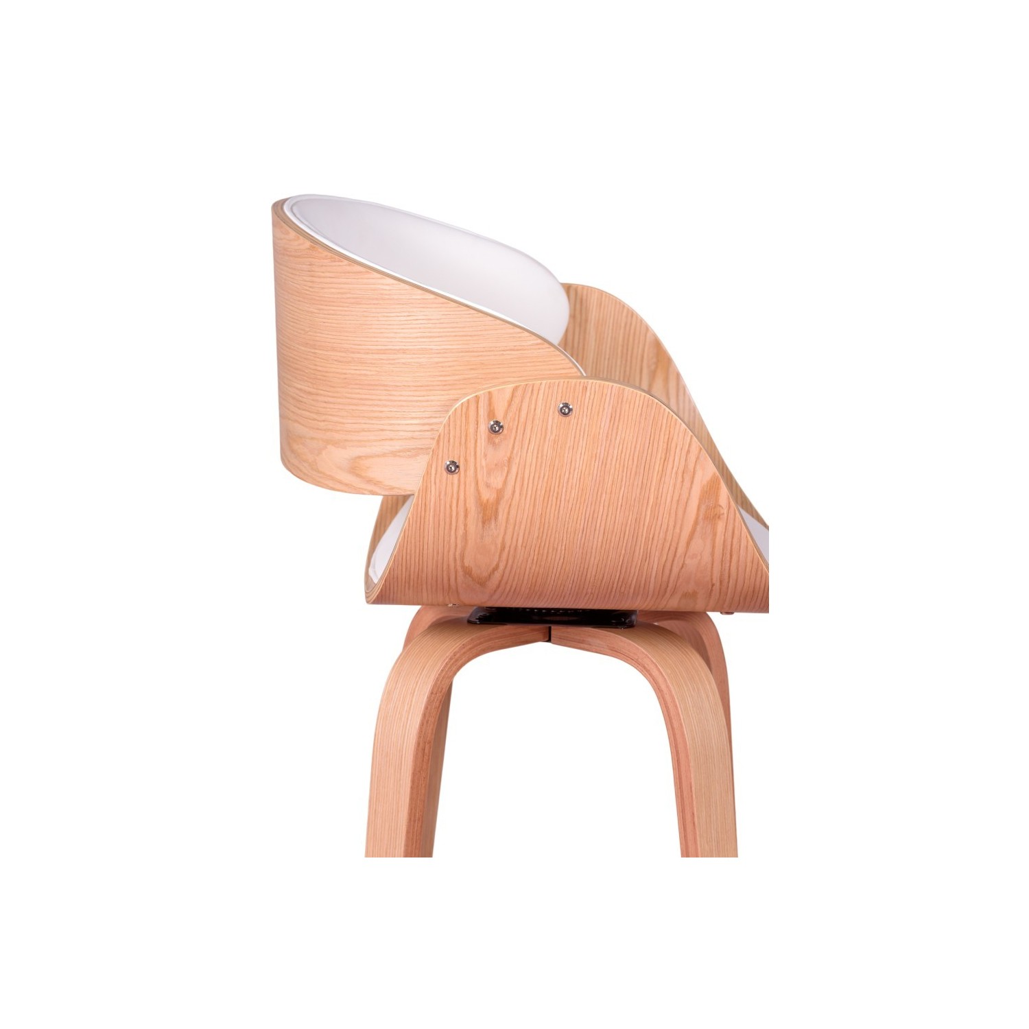Burrow-Hocker aus Ahornholz und Kunstlederkissen