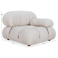 Sofá modular Laurel de 2 peças com braços