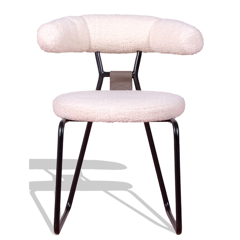 Oxford-Designerstuhl mit Bouclé-Polsterung