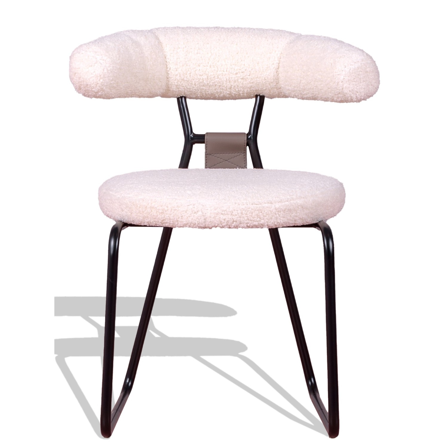 Bouclé-verhoiltu Oxford-design-tuoli