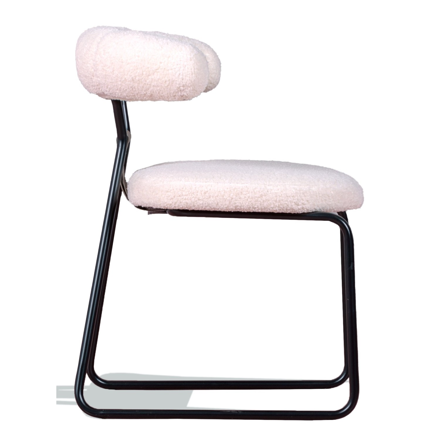 Krzesło designerskie Oxford tapicerowane bouclé