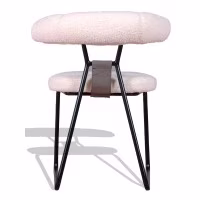 Sedia di design Oxford rivestita in bouclé