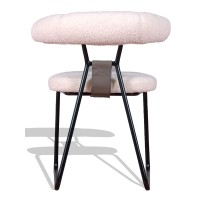 Silla de diseño Oxford tapizada en bouclé