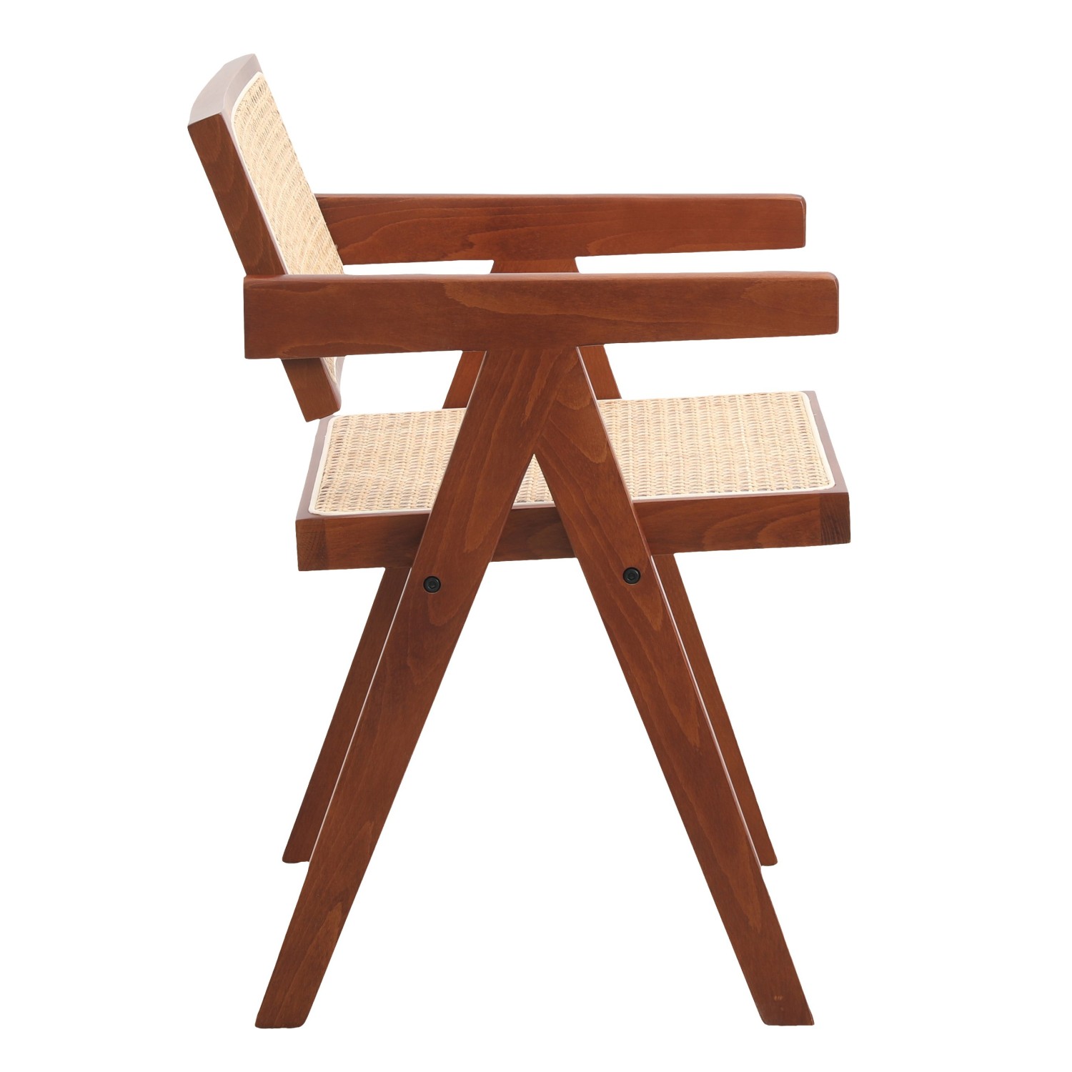 Replica Chandigarh chair with arms by designer Pierre Jeanneret 