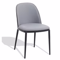 Silla Cottage en madera de nogal y asiento de polipiel
