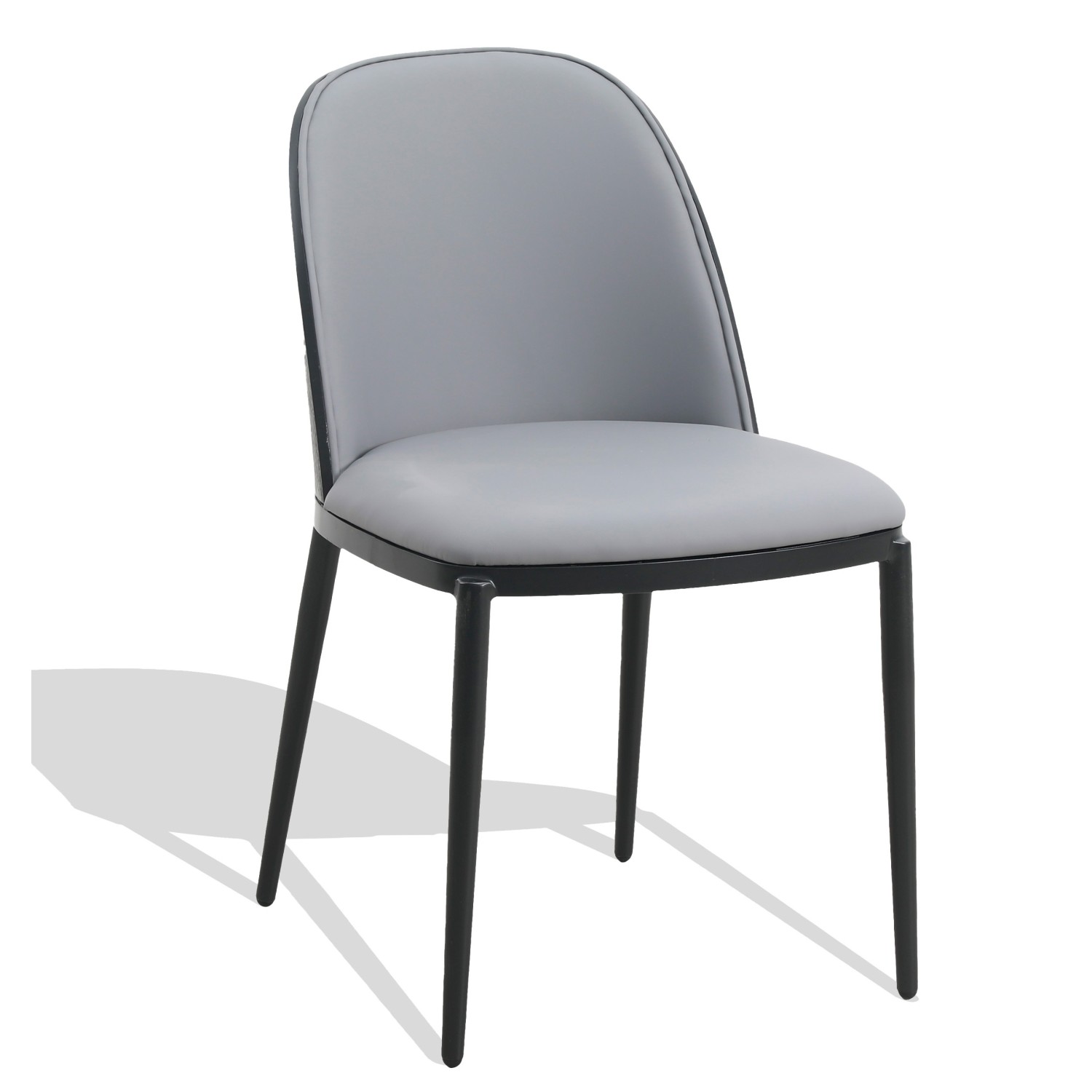 Silla Cottage en madera de nogal y asiento de polipiel