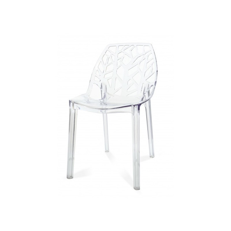 PAKKET 4 TRANSPARANTE PLANTAARDIGE STOELEN