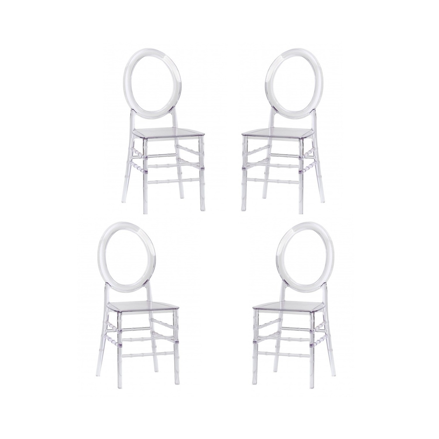 PAKKET 4 ISABELLE GHOST STOELEN