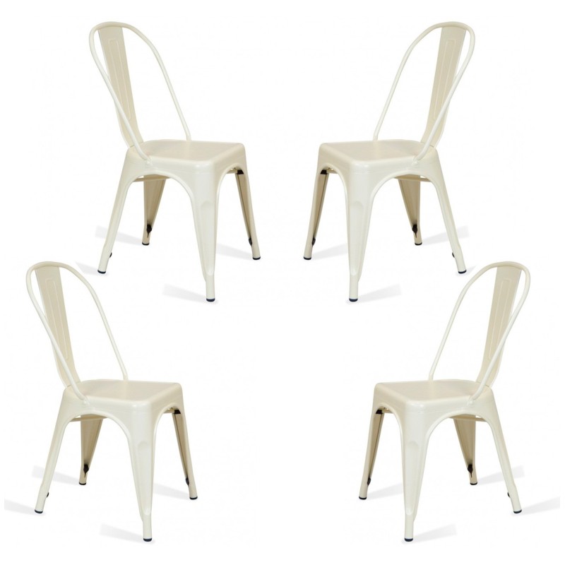 PACK 4 CHAISES BISTRO MAT