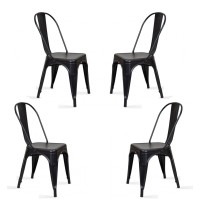 PAKET 4 MATT-BISTROSTÜHLE