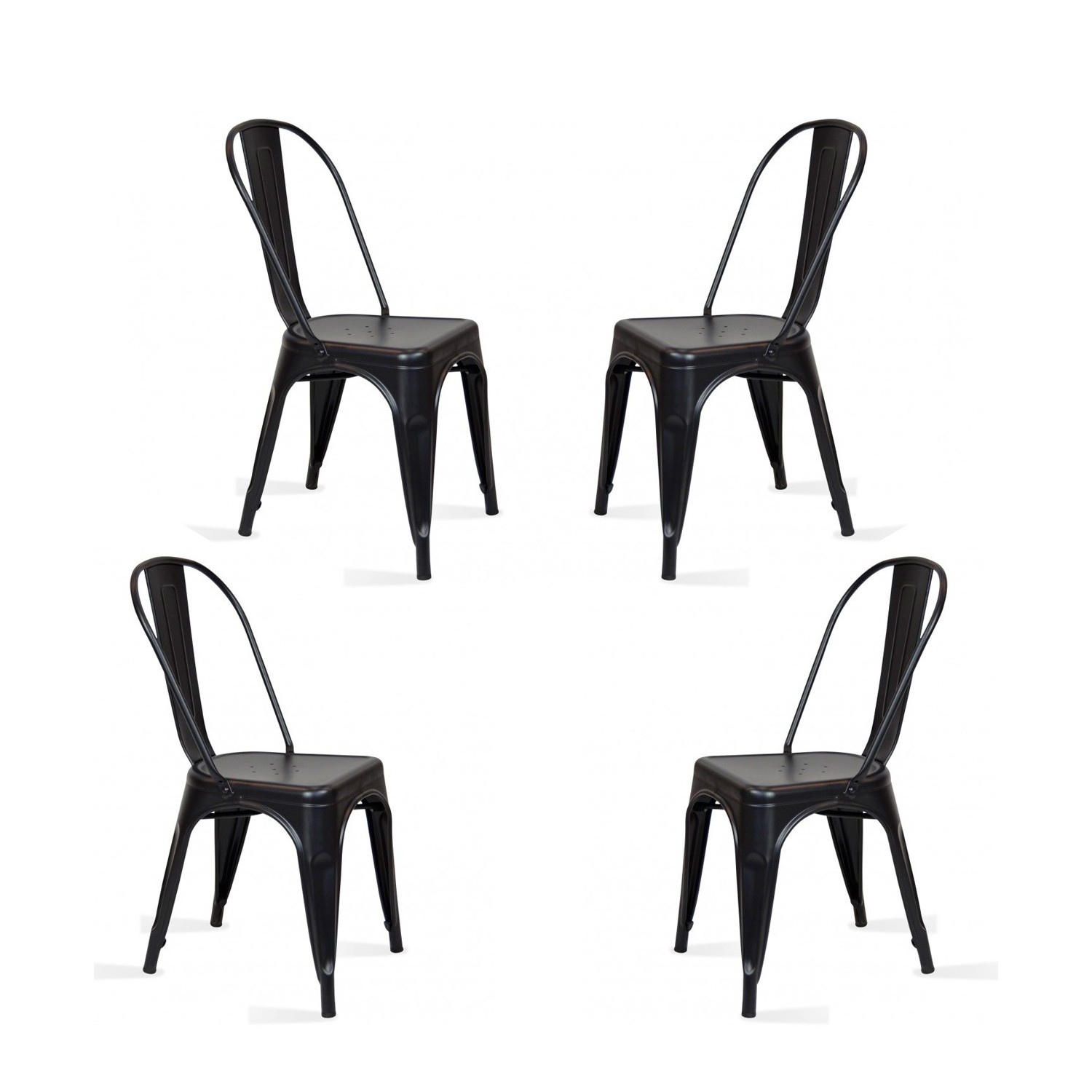 PAKET 4 MATT-BISTROSTÜHLE